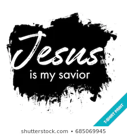 Jesus is my savior. Vector T-shirt print.