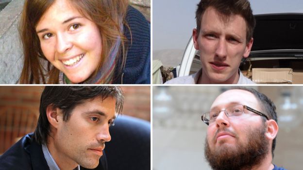 Kayla Mueller, Peter Kassig, Steven Sotloff and James Foley