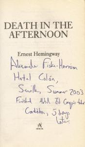 Hemingway dedicación